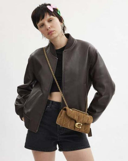 Coachh Tabby Leather Shoulder Bag With Box Dust bag Bill