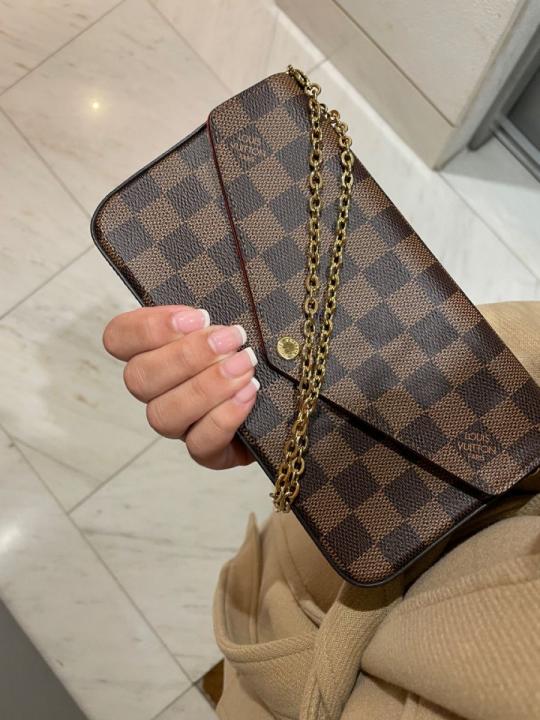 Louiis Vuitton Pochette Felicie Monogram Empreinte Leather Purse Handbags Bag