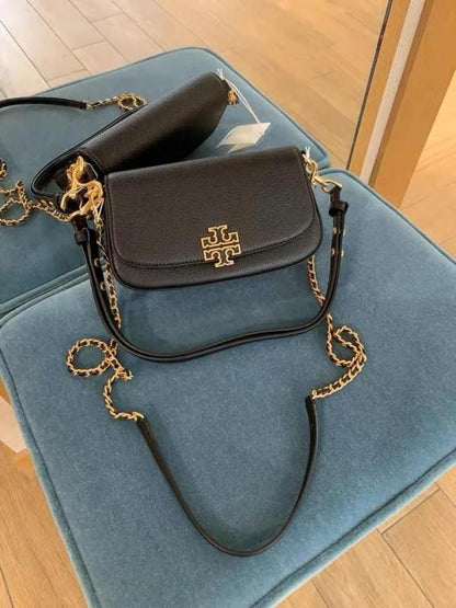 Toryy Burch Britten Small Convertible Shoulder Bag With Box