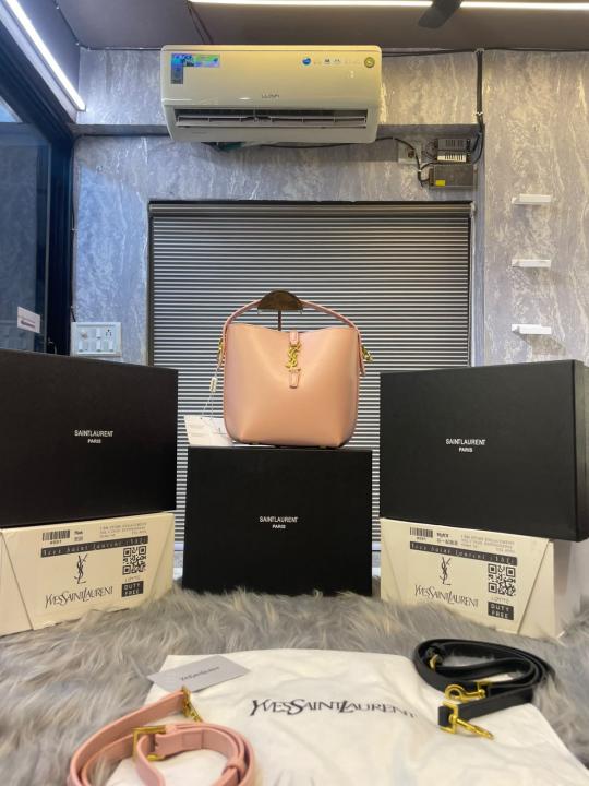 saiint luarent bucket bag with og box