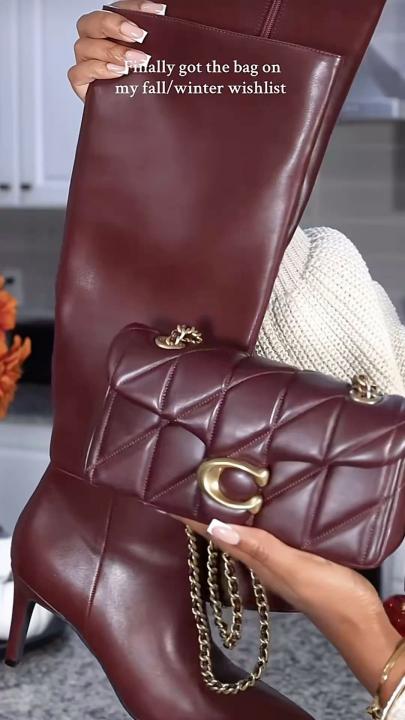 Coachh Tabby Leather Shoulder Bag With Box Dust bag Bill