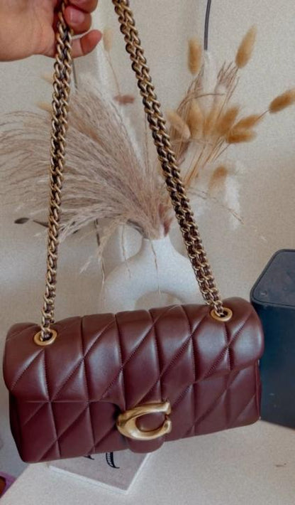 Coachh Tabby Leather Shoulder Bag With Box Dust bag Bill