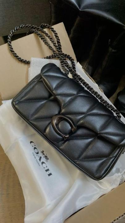 Coachh Tabby Leather Shoulder Bag With Box Dust bag Bill