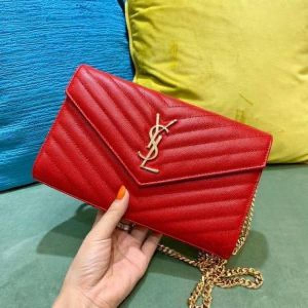 Saiint Laurent Envelope Bag With Double Box &amp; Dust Cover
