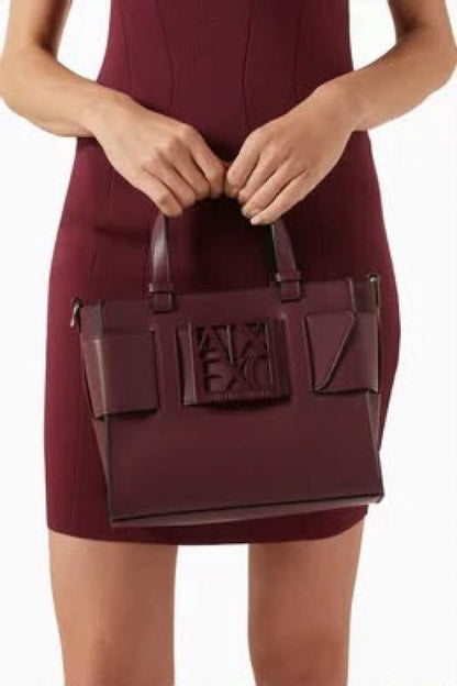 Armanii Exchange Susy Leather Tote Bag with premium quality box