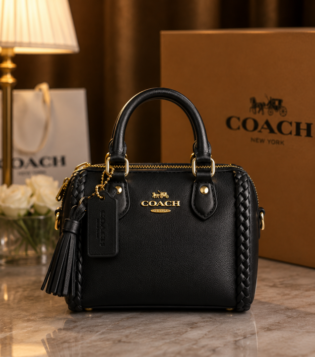 Coachh Rowan Mini Braided Crossbody Bag With premium quality box