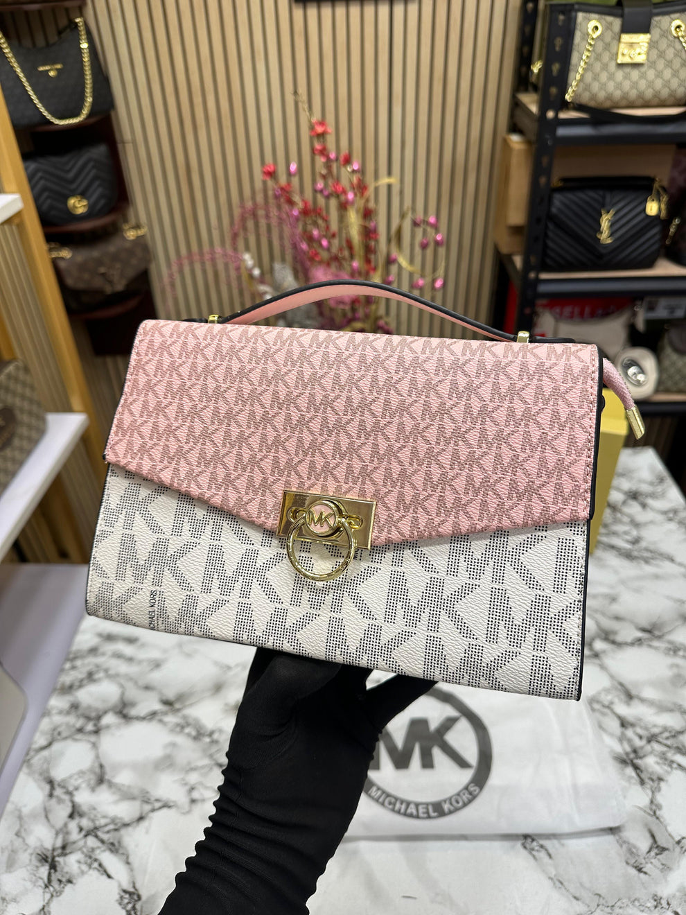 Michael Kors HENDRIX SLING WITH BOX DUST COVER