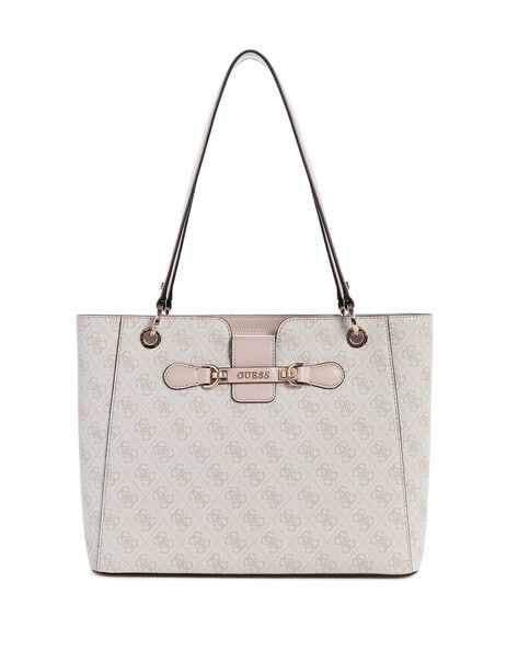 Gues typographic pearl tote bag