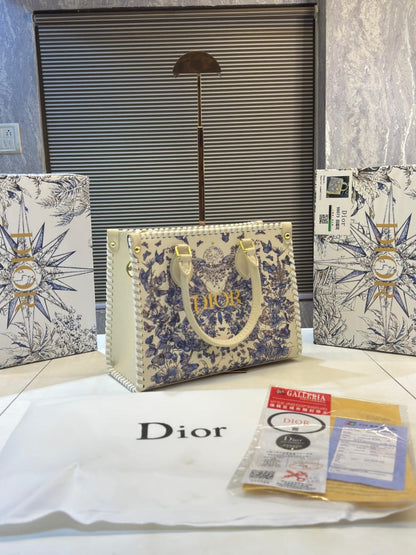 CHRISTIAN DIOR BRAIDED TOTE BAG WITH BOX