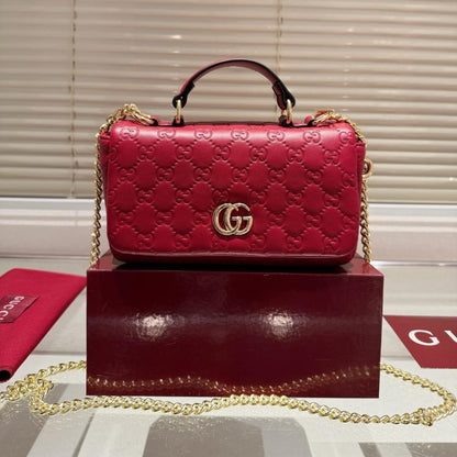 Gucci GG Milano Mini Leather Tote Bag with Red Magnetic Box