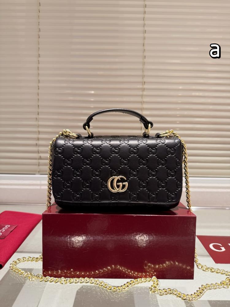 Gucci GG Milano Mini Leather Tote Bag with Red Magnetic Box
