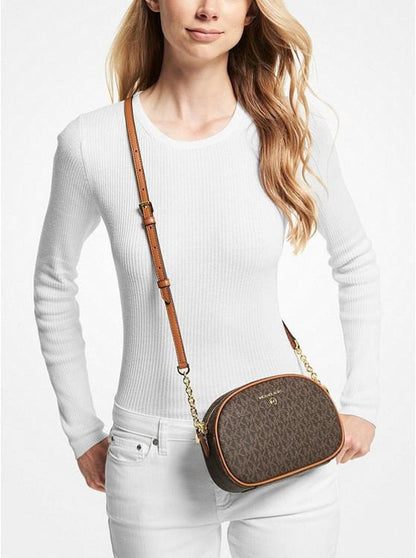 Michael Kors jet set charm small camera crossbody purse bag handbag messenger mk with box