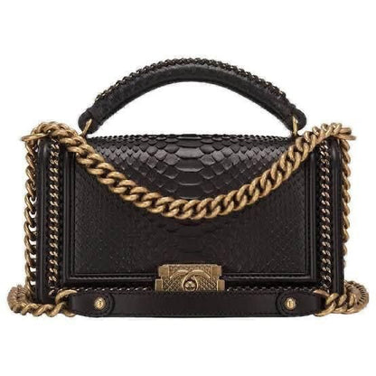 CHANELL LE BOY SIMMER HANDBAG WITH MAGNETIC BOX PREMIUM QUALITY