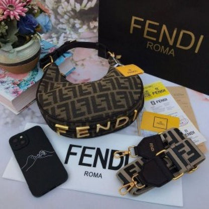 Fendii graphy hobo sling bag with box