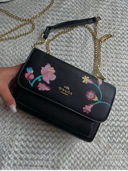 Coach Klare Floral Crossbody In Signature Canvas Bag With OG Box &amp; Dust Bag