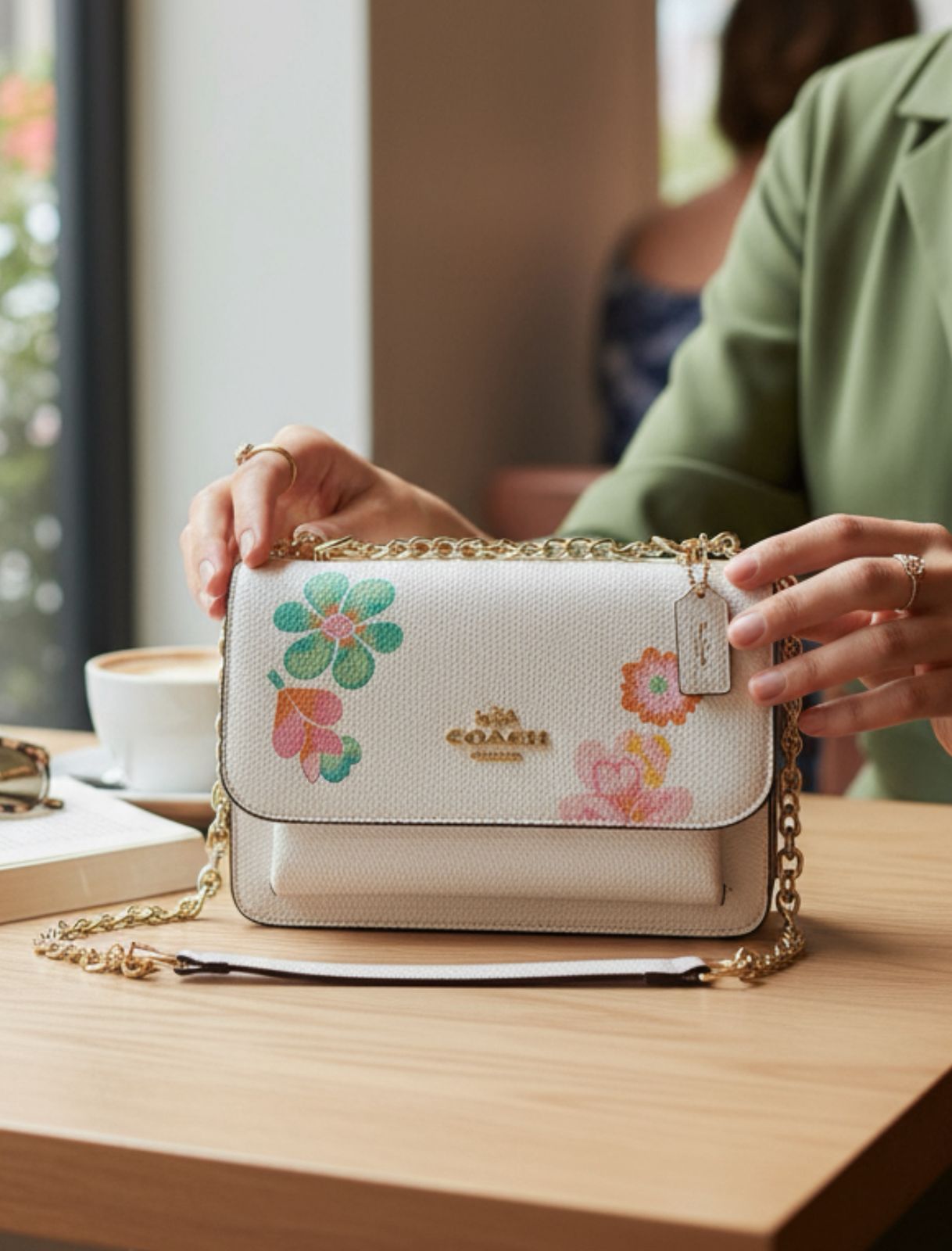Coach Klare Floral Crossbody In Signature Canvas Bag With OG Box &amp; Dust Bag