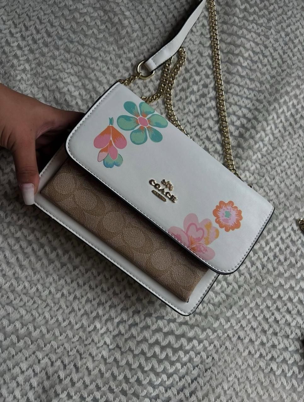 Coach Klare Floral Crossbody In Signature Canvas Bag With OG Box &amp; Dust Bag