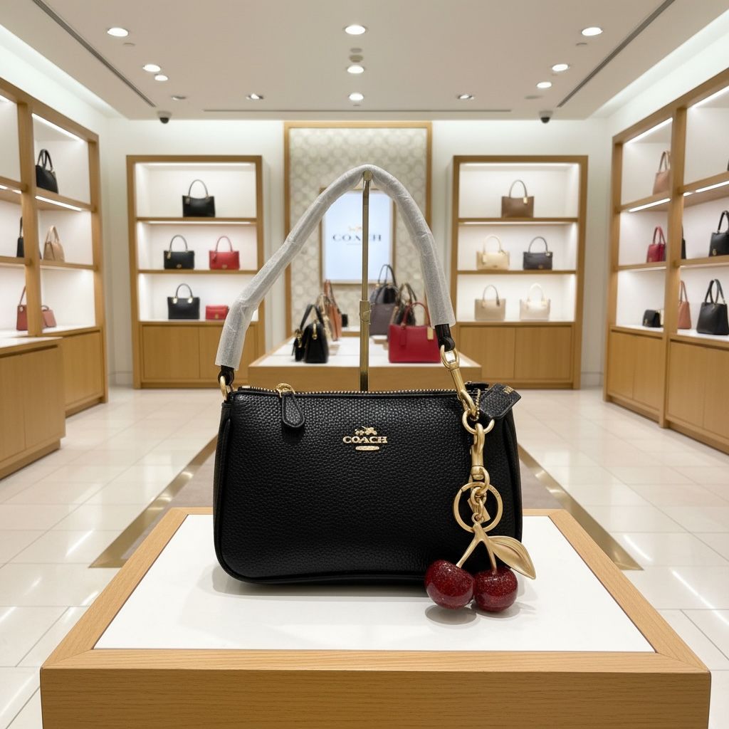 Coach Nolita Classy Flower Patch Sling Bag With cherry charm double box