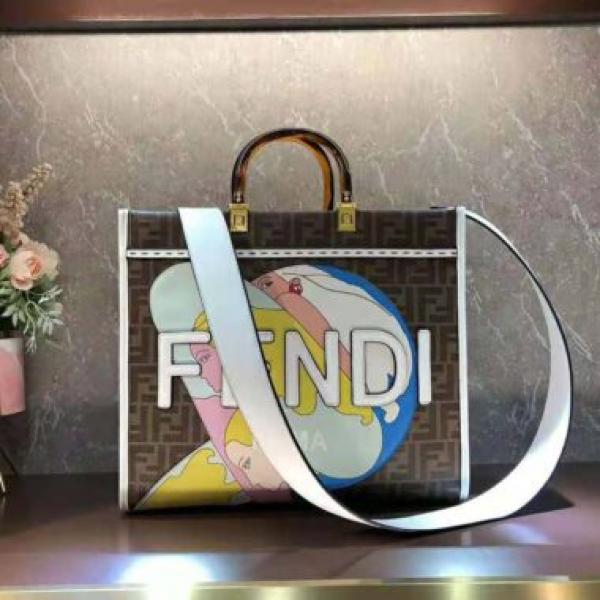Fendii roma sunshine large size tote bag with dust cover