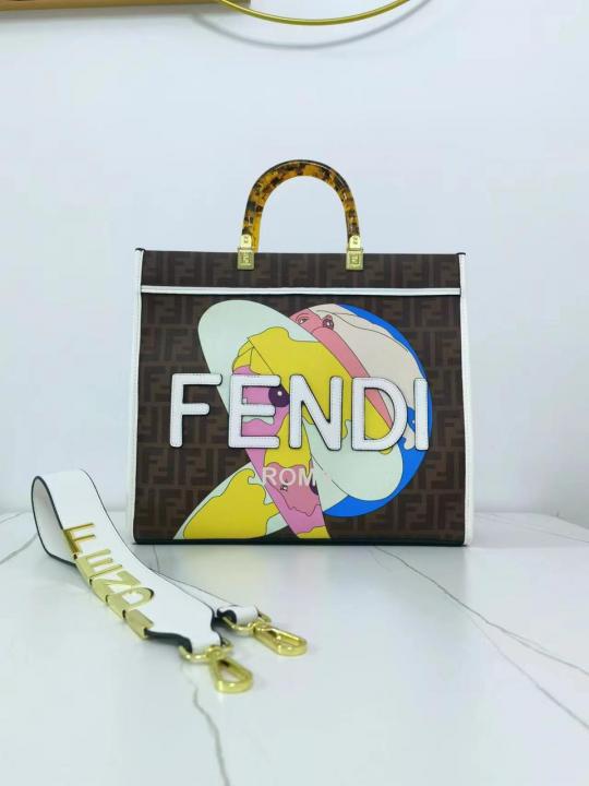 Fendii roma sunshine large size tote bag with dust cover