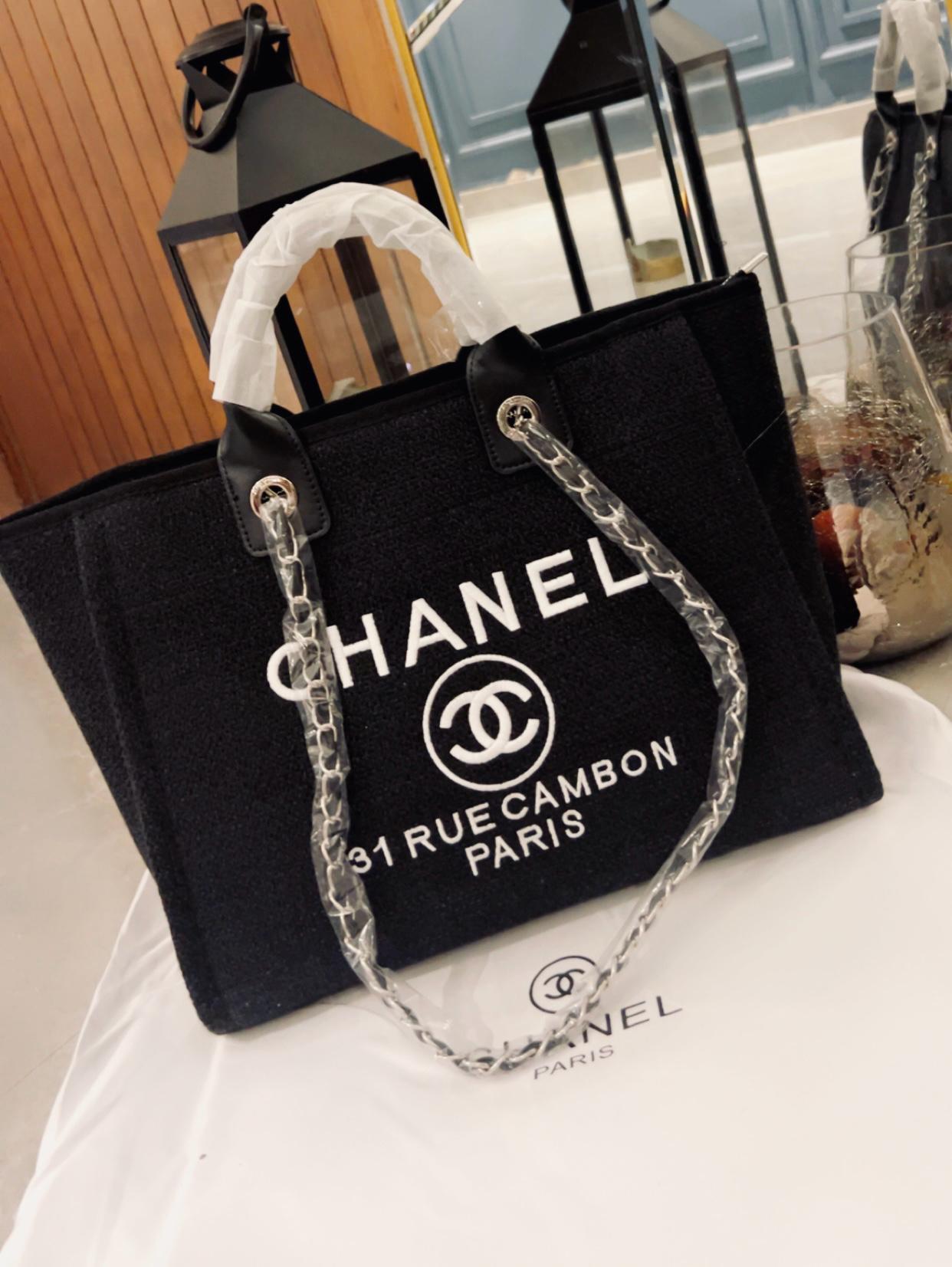 Chanel Small Deauville Tote Bag With Dust Cover premium quality