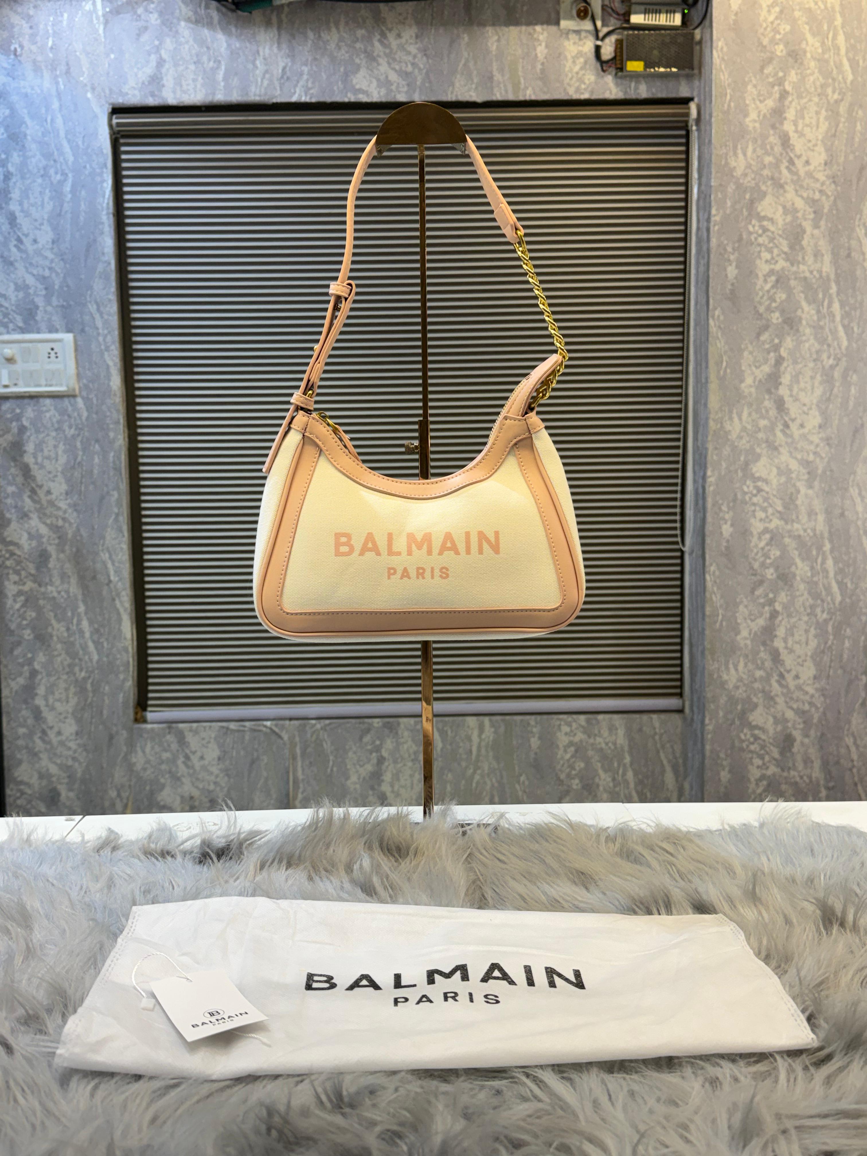 BALMAIN B ARMY LOGO PRINT SHOULDER BAG WITHOUT BOX