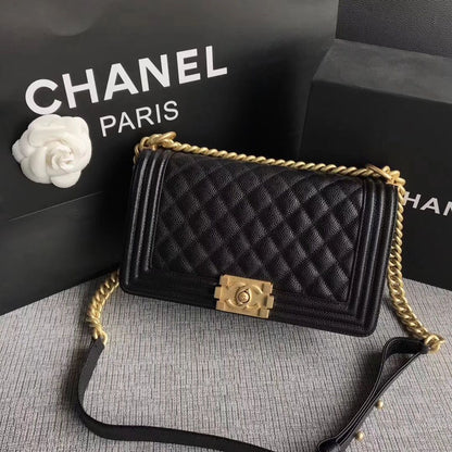 Channel leboy golden buckle premium quality with box