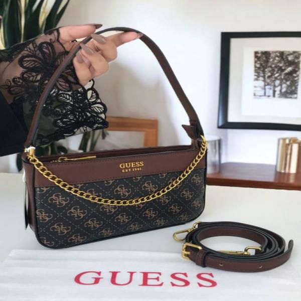 Gues Katey Mini Top Zip Shoulder Bag with box premium quality