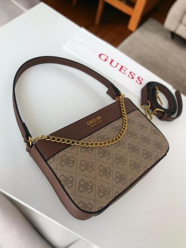 Gues Katey Mini Top Zip Shoulder Bag with box premium quality