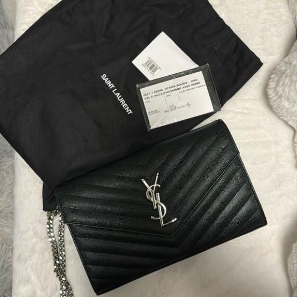 Saiint Laurent Envelope Bag With Double Box &amp; Dust Cover