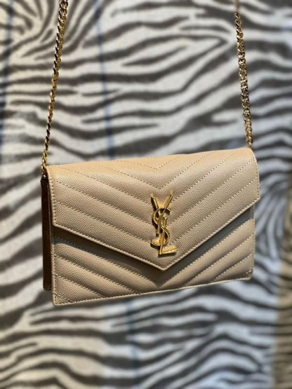 Saiint Laurent Envelope Bag With Double Box &amp; Dust Cover