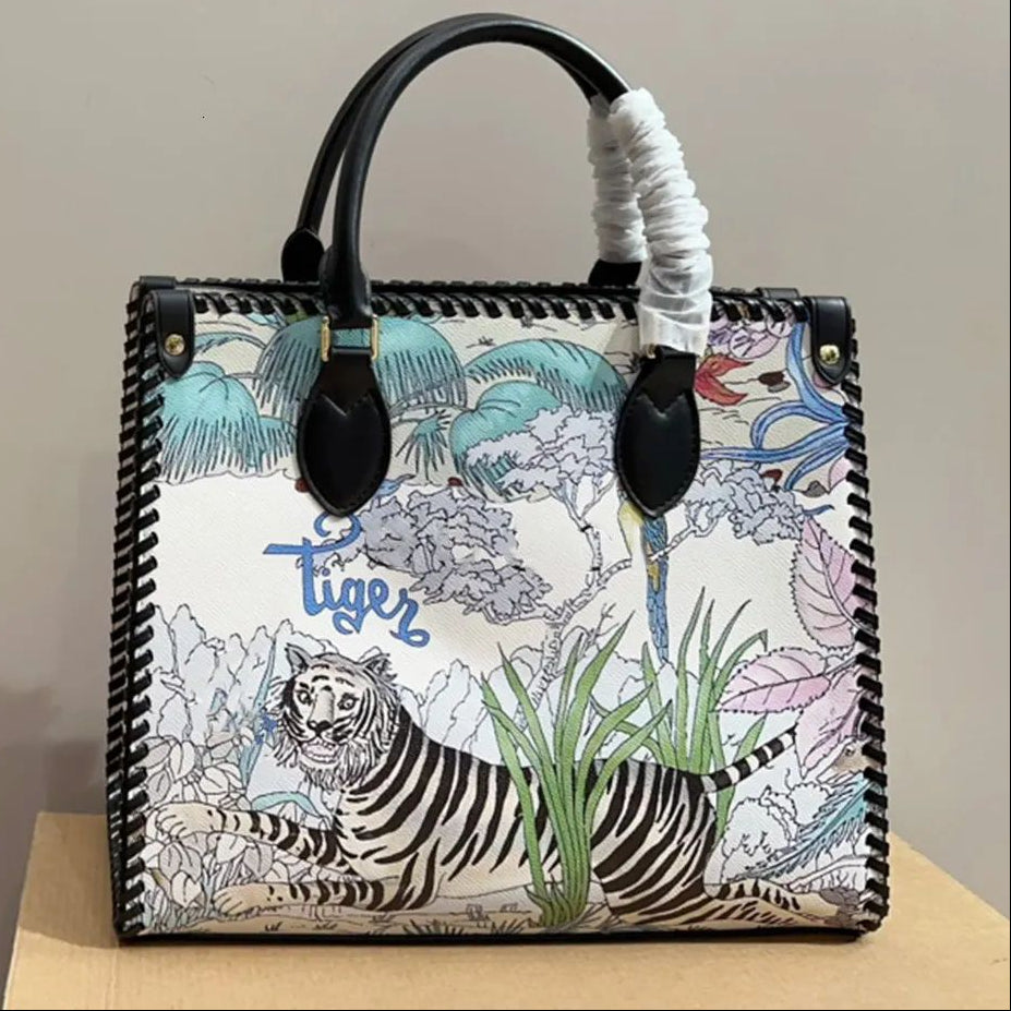 Guccii tiger jackie print hand bags for women tote bag premium quality with box