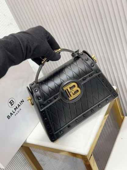 ballmain buzz dynasty black leather stachelbag with ogbox accessories
