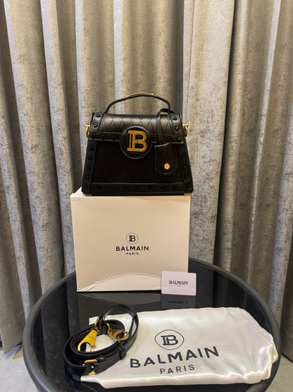 ballmain buzz dynasty black leather stachelbag with ogbox accessories