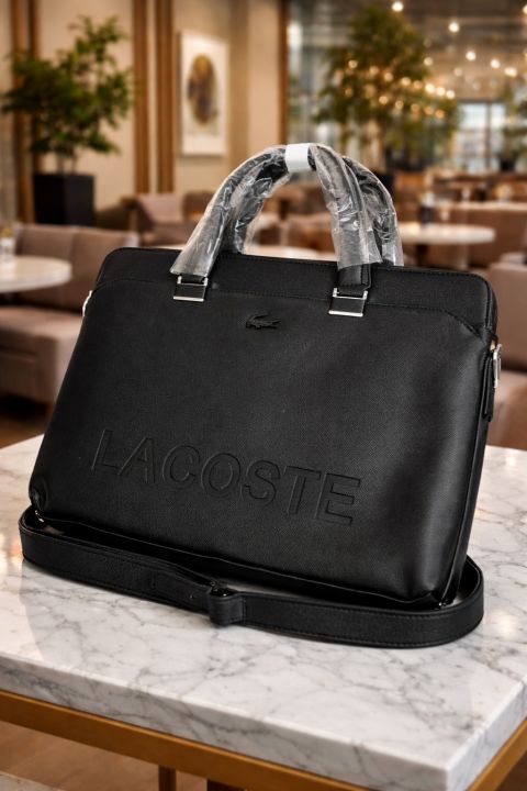 Lacostte laptop bag with dust cover
