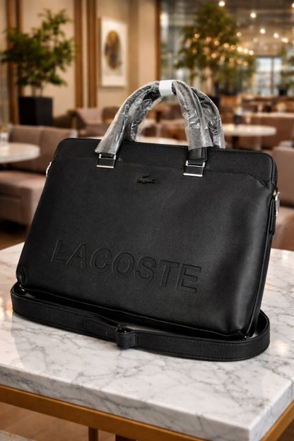 Lacostte laptop bag with dust cover