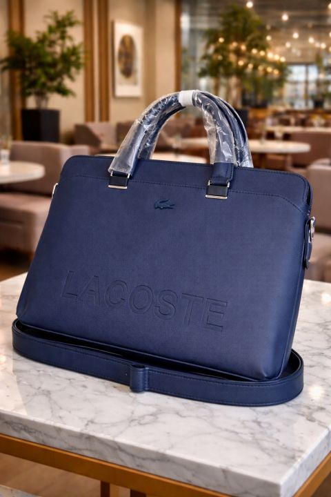 Lacostte laptop bag with dust cover