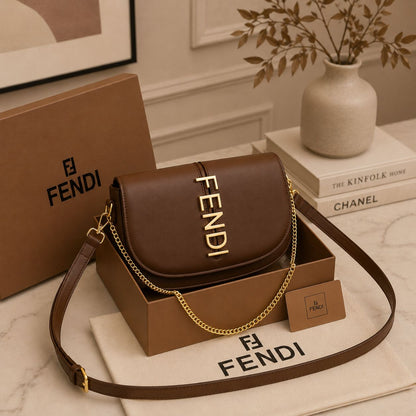 Fendii graphy and iconic metal lettering Bag with Box premium quality
