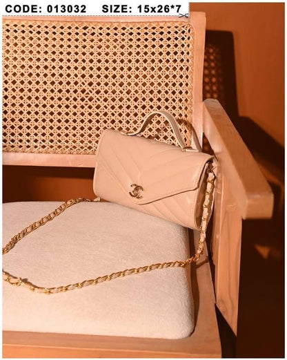 Channel leather wallet on chain with original box