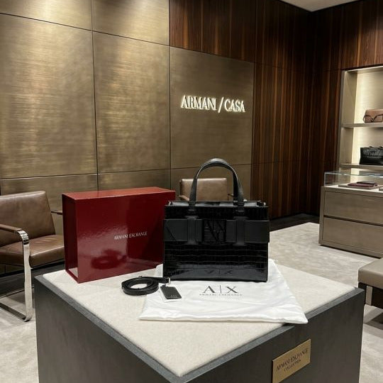 Armanii Large Satchel Bag With Original Box Dust Cover