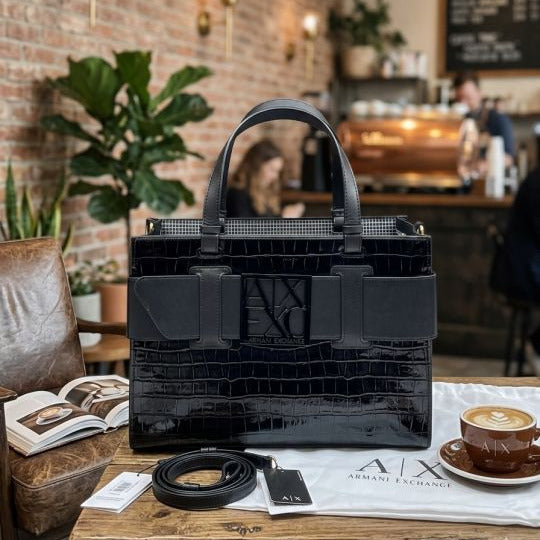 Armanii Large Satchel Bag With Original Box Dust Cover