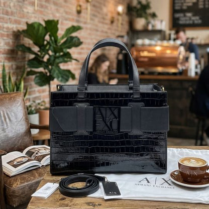 Armanii Large Satchel Bag With Original Box Dust Cover