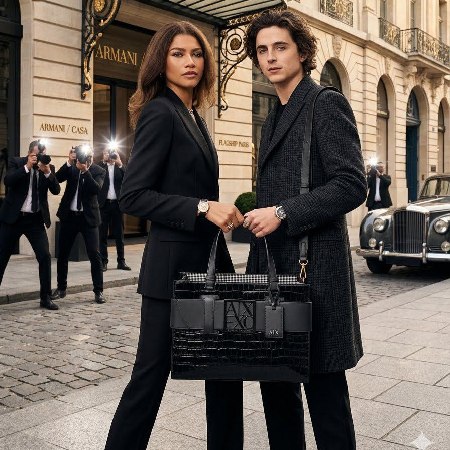 Armanii Large Satchel Bag With Original Box Dust Cover