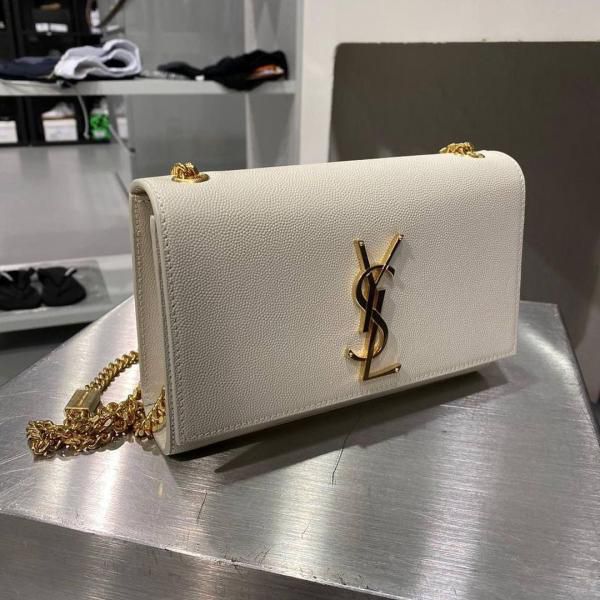 Saiint Laurent Small Shoulder Bag gold tone logo