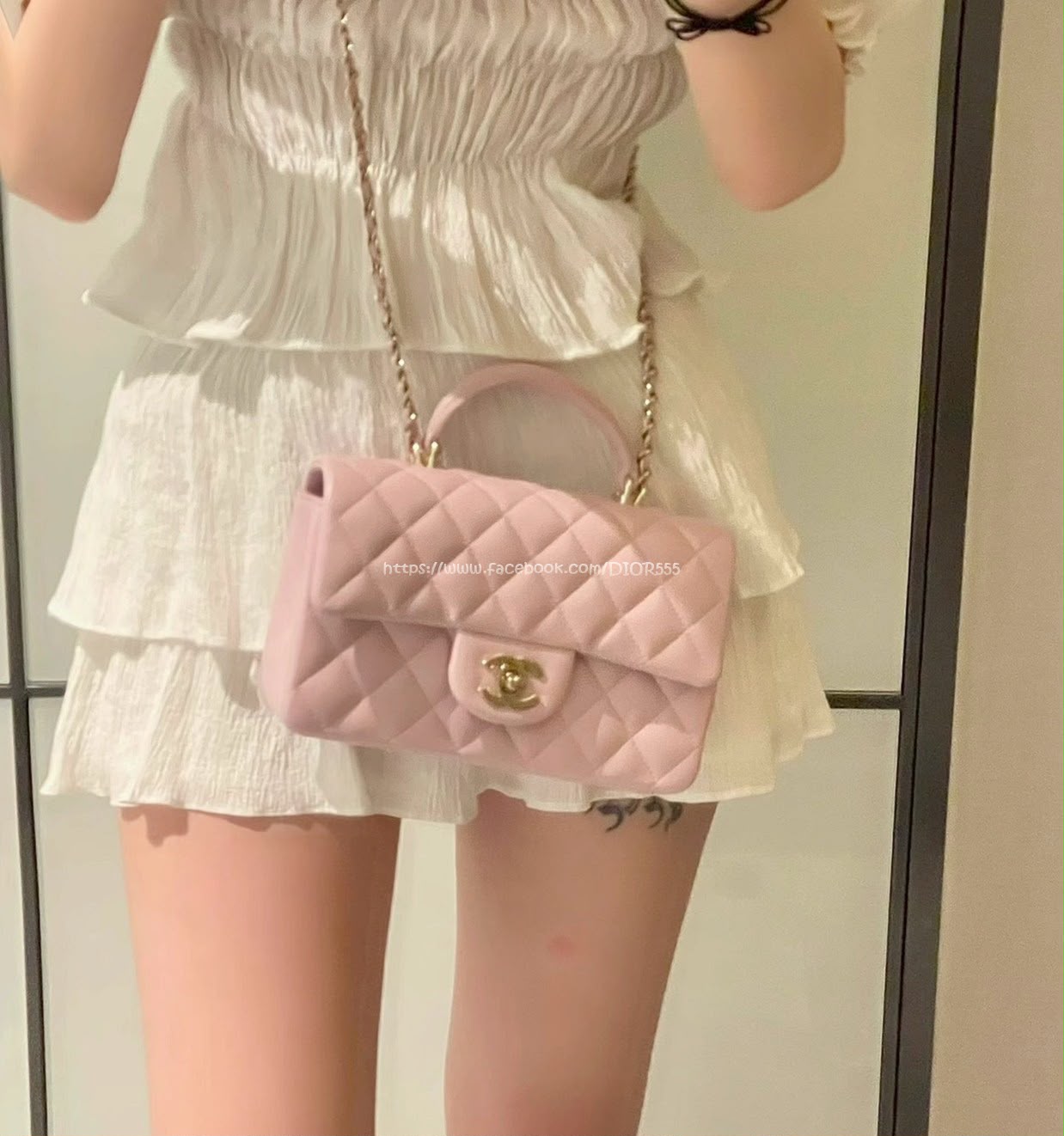 chanell Mini Flap bow charm Bag with box premium quality