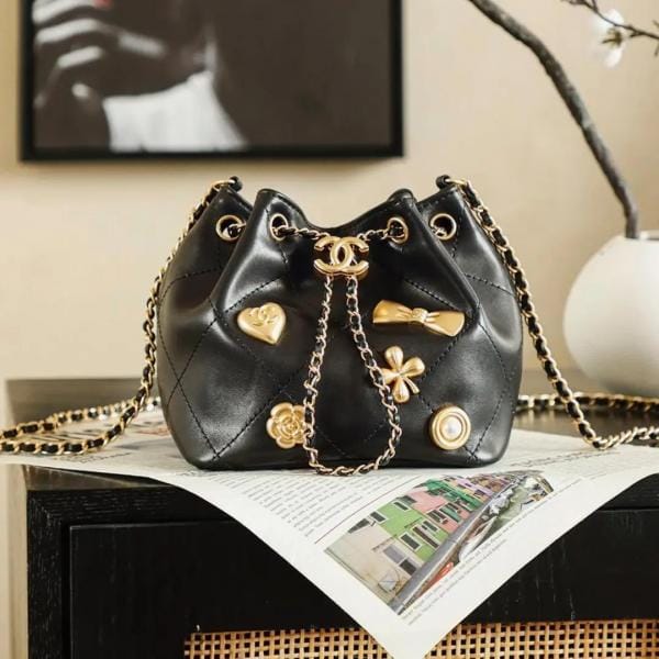 Chanell Bowtie mini bucket bag with premium quality bow