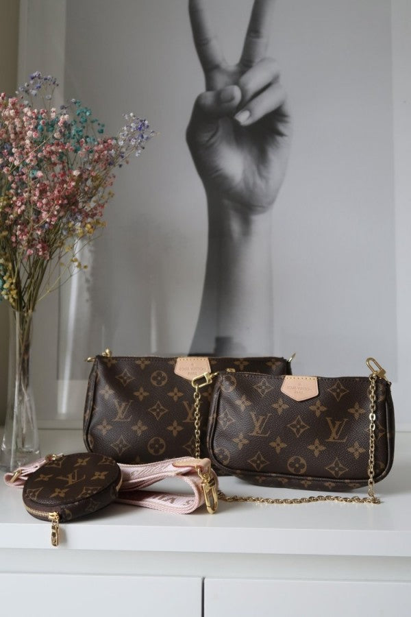 Louis vuttion pochette sling bag with og box and premium quality with inner brown