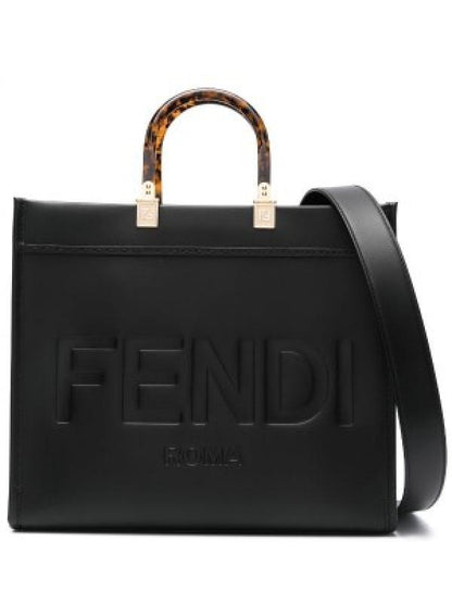 Fendii roma plain ladies trendy leather handbag big size