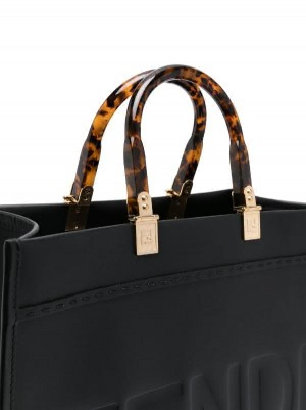 Fendii roma plain ladies trendy leather handbag big size