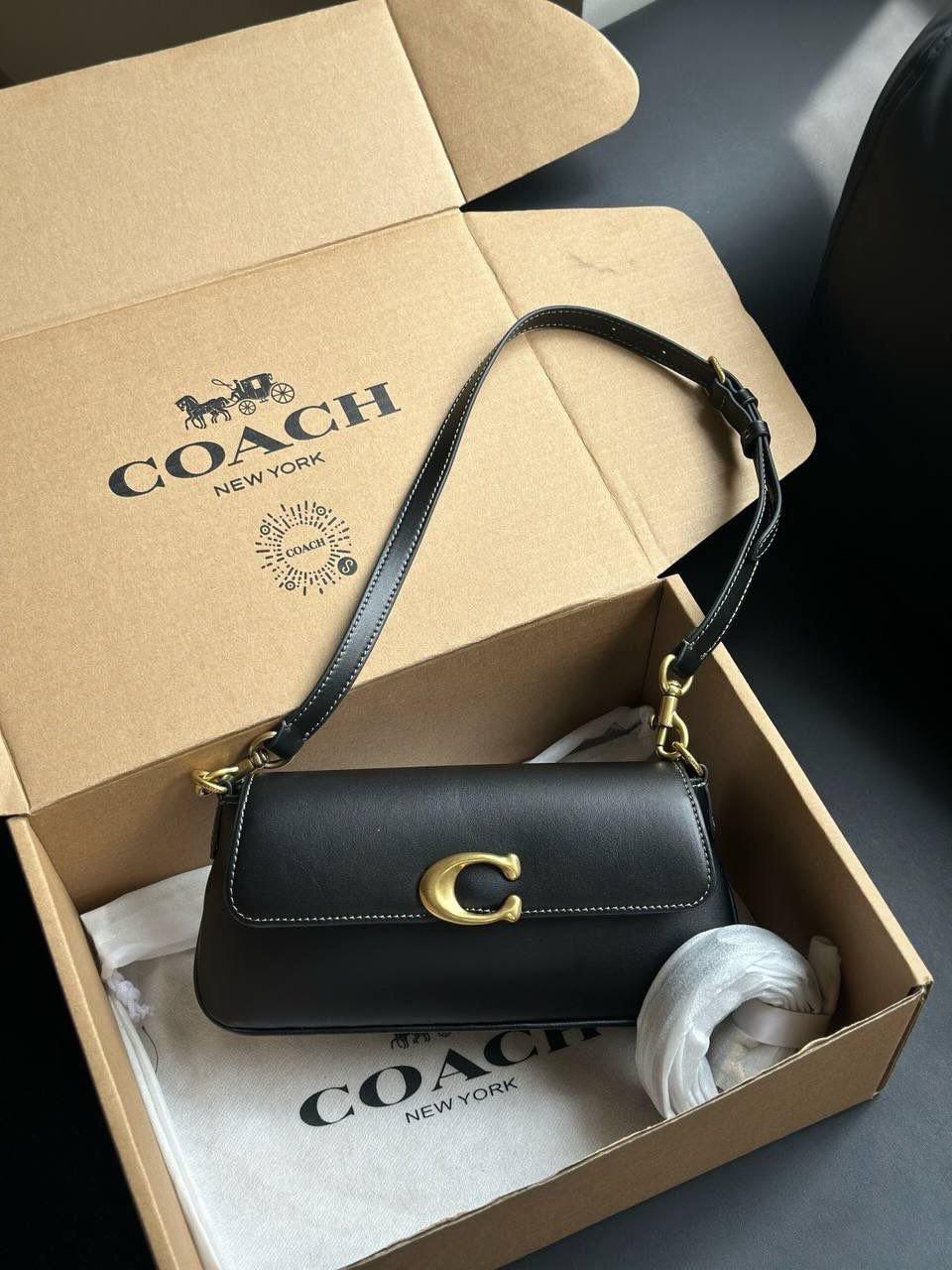 Coachh shoulder bag in calf leather with box premium quality